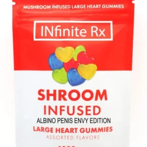 INfinite Rx Shroom Infused Albino Penis Envy Edition Large Heart Gummies Edibles (4000mg)